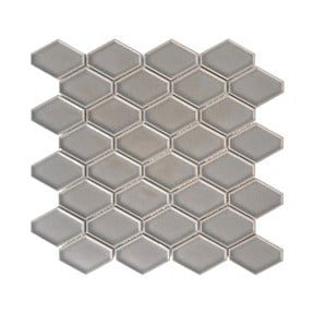Pukka Tile Clipped Diamond Füme Porselen Mozaik